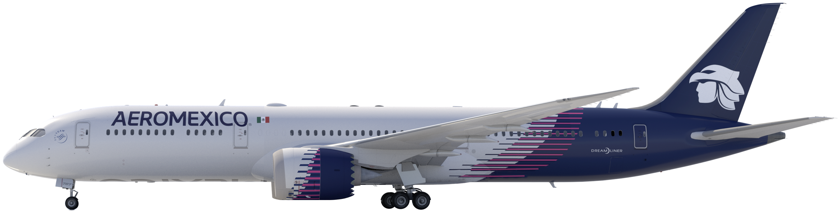 Aeroméxico aircraft rendering