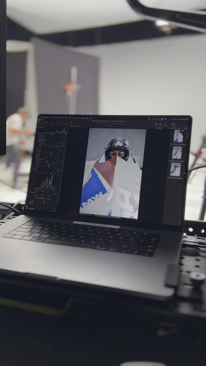 Capture station during the Winter Olympics shoot