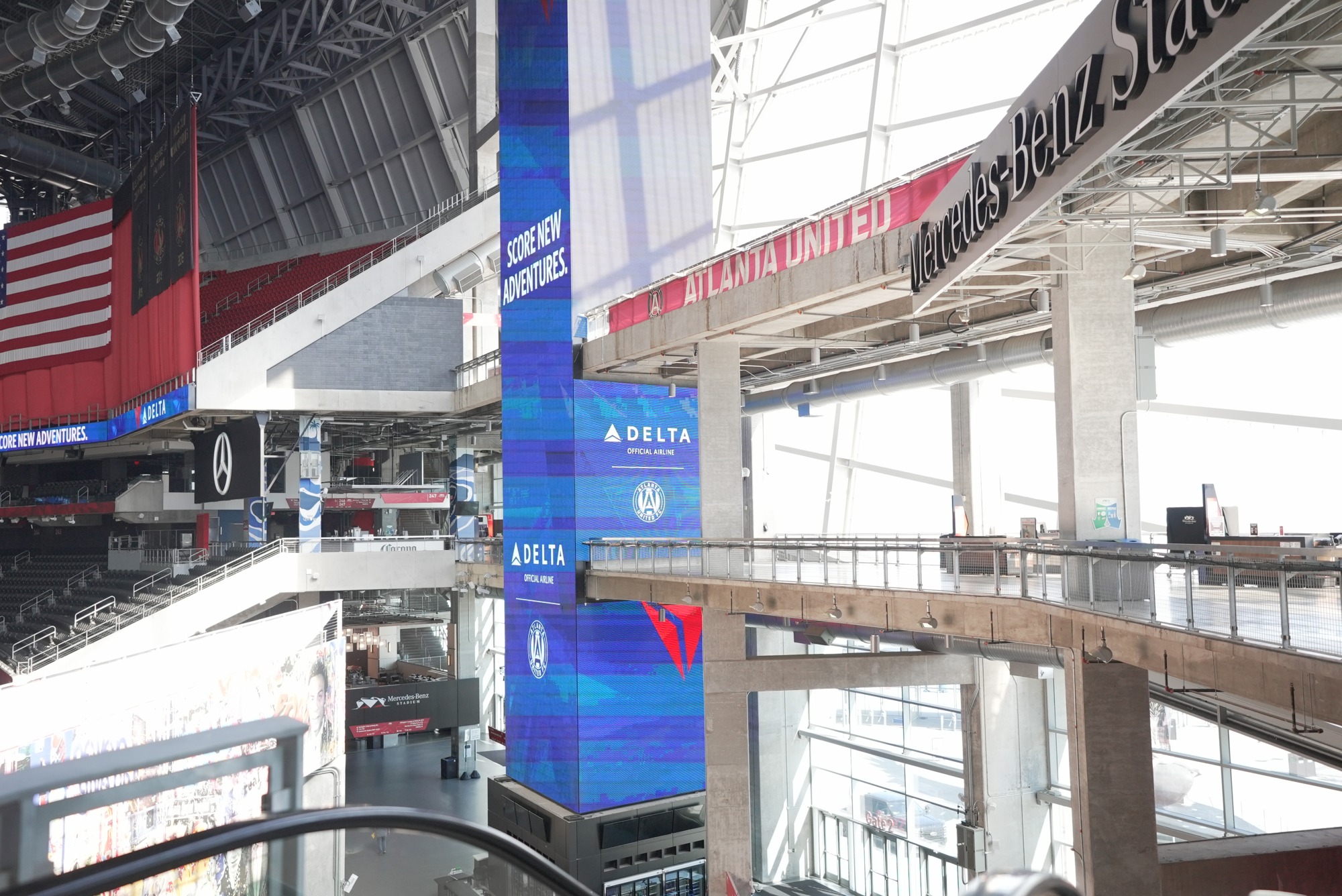 Actual stadium installation with Delta-branded LED columns